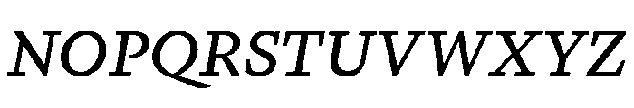 GTPantheonMicro MediumItalic 2 Font UPPERCASE