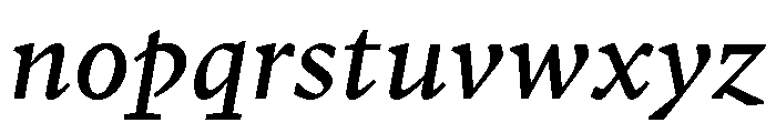 GTPantheonMicro MediumItalic 2 Font LOWERCASE