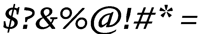 GTPantheonMicro MediumItalic Font OTHER CHARS
