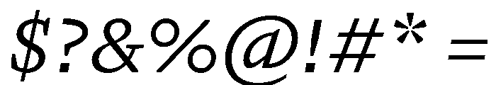 GTPantheonMicro RegularItalic Font OTHER CHARS
