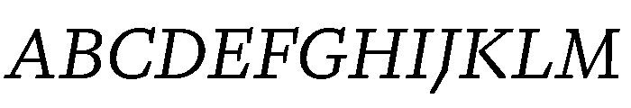 GTPantheonMicro RegularItalic Font UPPERCASE