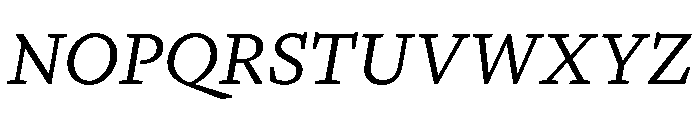 GTPantheonMicro RegularItalic Font UPPERCASE