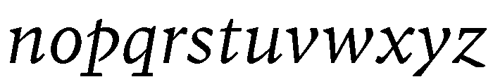 GTPantheonMicro RegularItalic Font LOWERCASE