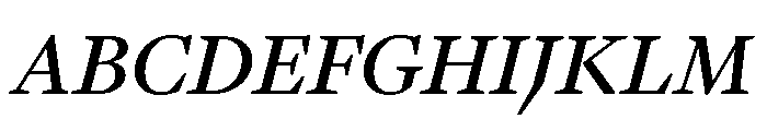 GTPantheonText MediumItalic 2 Font UPPERCASE