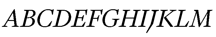 GTPantheonText RegularItalic 2 Font UPPERCASE