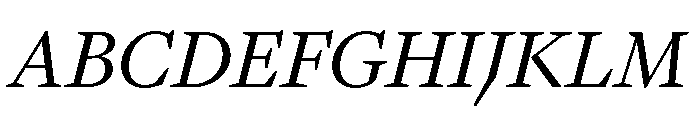 GTPantheonText RegularItalic Font UPPERCASE