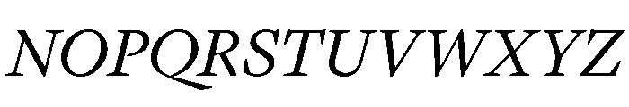 GTPantheonText RegularItalic Font UPPERCASE