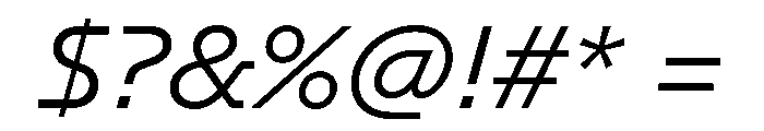 GTPlanar Italic15Light Font OTHER CHARS