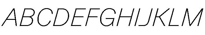 GTPlanar Italic15Thin 2 Font UPPERCASE