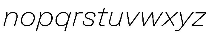 GTPlanar Italic15Thin 2 Font LOWERCASE