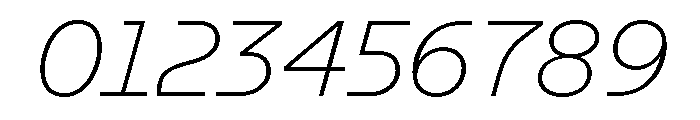 GTPlanar Italic15Thin Font OTHER CHARS