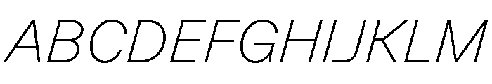 GTPlanar Italic15Thin Font UPPERCASE