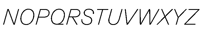 GTPlanar Italic15Thin Font UPPERCASE