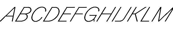 GTPlanar Italic30Thin 2 Font UPPERCASE