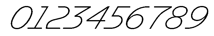 GTPlanar Italic30Thin Font OTHER CHARS