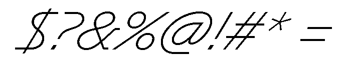 GTPlanar Italic30Thin Font OTHER CHARS