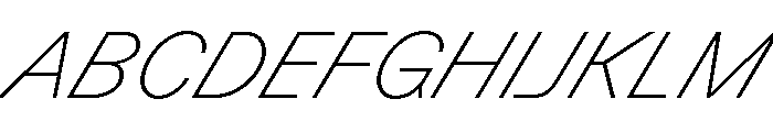 GTPlanar Italic30Thin Font UPPERCASE