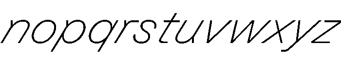 GTPlanar Italic30Thin Font LOWERCASE