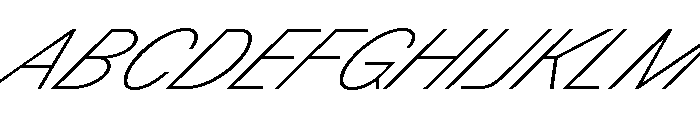 GTPlanar Italic45Thin Font UPPERCASE