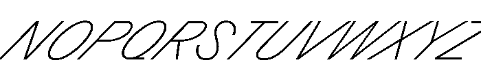 GTPlanar Italic45Thin Font UPPERCASE