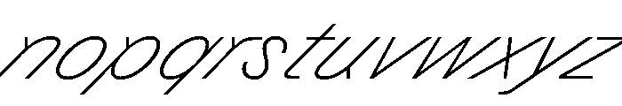 GTPlanar Italic45Thin Font LOWERCASE