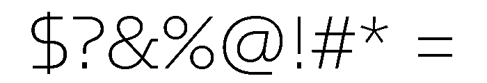 GTPlanar Thin Font OTHER CHARS