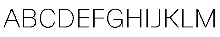 GTPlanar Thin Font UPPERCASE