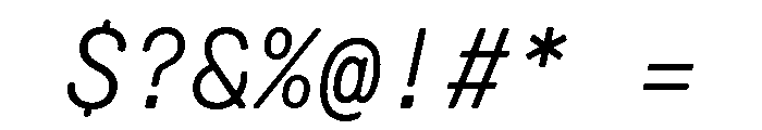GTPressuraLCGVMono LightItalic Font OTHER CHARS