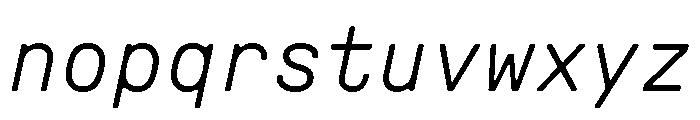 GTPressuraLCGVMono LightItalic Font LOWERCASE