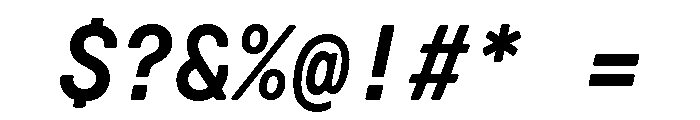 GTPressuraLCGVMono MediumItalic Font OTHER CHARS