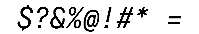GTPressuraLCGVMono TextItalic Font OTHER CHARS