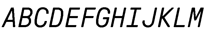 GTPressuraLCGVMono TextItalic Font UPPERCASE
