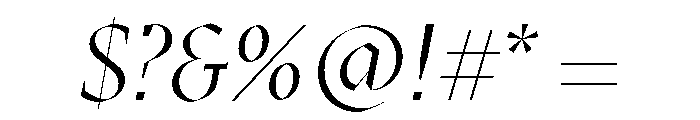 GTSectraDisplayLCG LightItalic Font OTHER CHARS