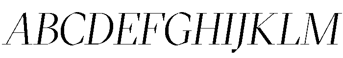 GTSectraDisplayLCG LightItalic Font UPPERCASE