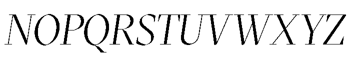 GTSectraDisplayLCG LightItalic Font UPPERCASE