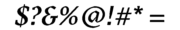 GTSectraLCG MediumItalic 2 Font OTHER CHARS