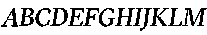GTSectraLCG MediumItalic 2 Font UPPERCASE