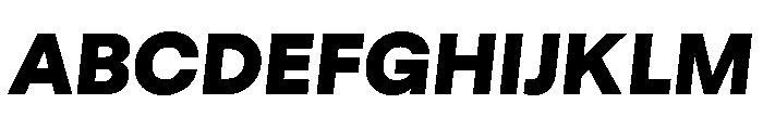 GTStandard LBlackOblique Font UPPERCASE