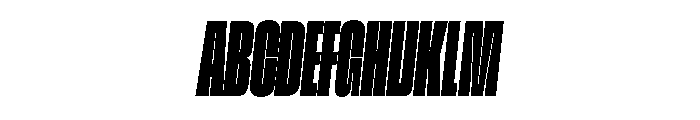 GTStandard LCompressedBlackOblique Font UPPERCASE