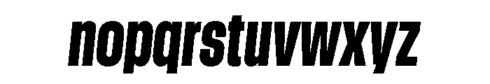 GTStandard LCondensedBlackOblique Font LOWERCASE