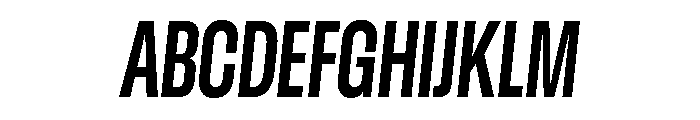 GTStandard LCondensedBoldOblique 2 Font UPPERCASE