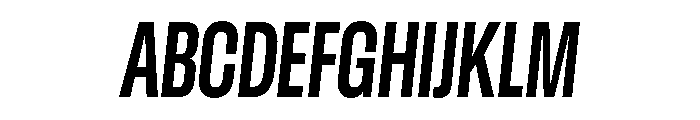 GTStandard LCondensedBoldOblique Font UPPERCASE