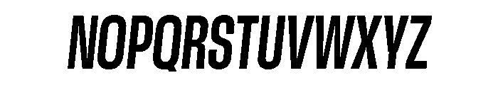 GTStandard LCondensedBoldOblique Font UPPERCASE