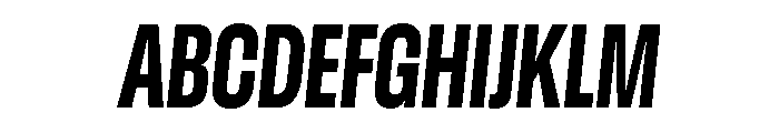 GTStandard LCondensedHeavyOblique 2 Font UPPERCASE