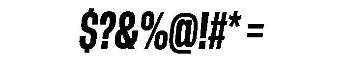 GTStandard LCondensedHeavyOblique Font OTHER CHARS