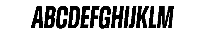 GTStandard LCondensedHeavyOblique Font UPPERCASE