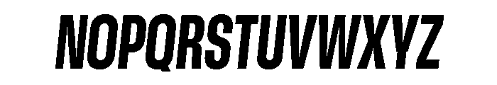 GTStandard LCondensedHeavyOblique Font UPPERCASE