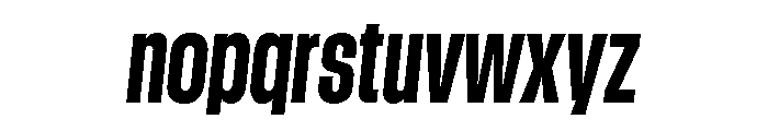 GTStandard LCondensedHeavyOblique Font LOWERCASE