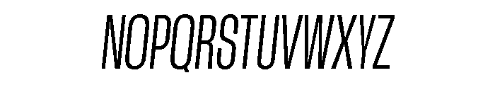 GTStandard LCondensedLightOblique 2 Font UPPERCASE