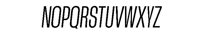 GTStandard LCondensedLightOblique Font UPPERCASE